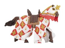 Figurina del cavallo del cavaliere bianco fleur de lys PA39789 Papo 1