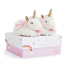 Pantofole Lucie l'unicorno 0-6 mesi DC3311 Doudou et Compagnie 1