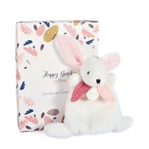 Happy Boho Mini doudou coniglio rosa 17 cm DC3882 Doudou et Compagnie 1