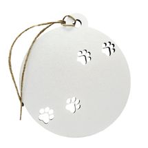 Palla di Natale cane personalizzabile, legno bianco VI-BN21 Vintiun 1