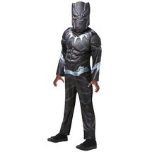 Costume Black Panther con muscoli 5-6 anni RU-R640909-T56 Rubies 1