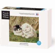 Due gattini di Ronner-Knip A1368-80 Puzzle Michèle Wilson 1