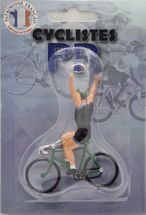 Figurina ciclista D Winner maglia nera vintage FR-DV4 Fonderie Roger 1