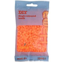 Sacchetto di 1000 perline di plastica Midi arancione neon HAMA-207-38 Hama 1