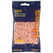 Sacchetto di 1000 perline di plastica Midi rosa fosforescente HAMA-207-56 Hama 1