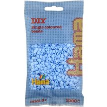 Sacchetto di 1000 perline di plastica Midi blu ghiaccio HAMA-207-97 Hama 1