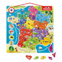 Puzzle con mappa magnetica della Francia J05480 Janod 1