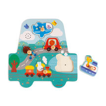 Puzzle sonoro I piccoli bolidi J07093 Janod 1