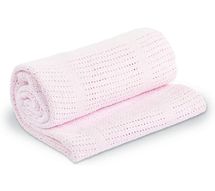 Coperta in cotone lavorato a maglia - Rosa LLJ-121-010-002 Lulujo 1