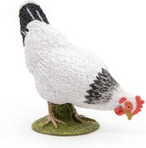 Figurina di gallina bianca che becca PA51160-3621 Papo 1