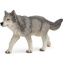 Figurina di lupo grigio PA53012-2930 Papo 1