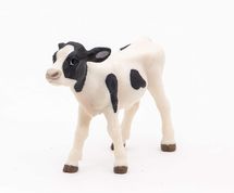 Figurina di vitello bianco e nero PA51149-3127 Papo 1