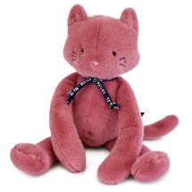 Peluche Gatto Méloé 37 cm - Polvere di rosa MA0199 Maïlou Tradition 1