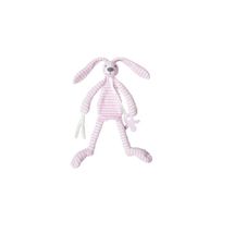 Scimmia Piumino Reece coniglio a righe bianche e rosa 26 cm HH-130614 Happy Horse 1