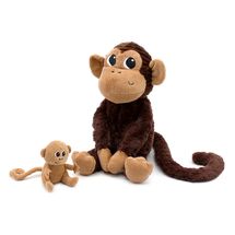 Peluche mamma scimmia e il suo bambino DE76240 Les Déglingos 1