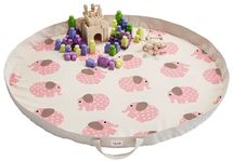 Tappeto da gioco con elefante rosa EFK107-012-001 3 Sprouts 1