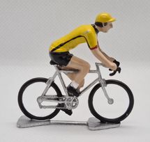 Figurina ciclista R Maglia gialla con profili neri FR-R12 Fonderie Roger 1