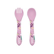 Set di forchetta e cucchiaio in silicone Sparkly l'unicorno SJ-SI0924 Sassi Junior 1