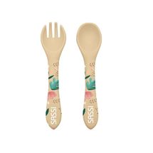 Set di forchetta e cucchiaio in silicone Gnawy il bradipo SJ-SI0887 Sassi Junior 1
