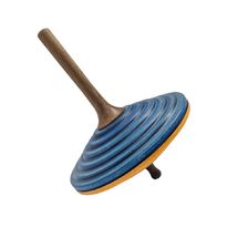 Trottola in legno Tukan blu arancione 75 mm MA-BS208BO Mader 1