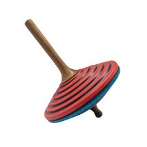 Trottola in legno Tukan rosso turchese 75 mm MA-BS208RT Mader 1