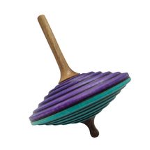 Trottola in legno Tukan turchese viola 75 mm MA-BS208VT Mader 1