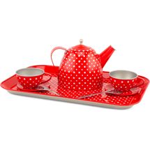 Servizio da tè in metallo rosso UL5076 Ulysse 1