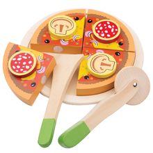 Pizza salame in legno da tagliare NCT10586 New Classic Toys 1