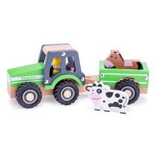 Trattore con rimorchio e animali NCT11941 New Classic Toys 1