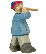 Statuina del Presepe di Natale - Pastore con flauto 2 HZ80304 Holztiger 1