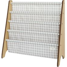 Libreria in tessuto riciclato con quadretti beige EFK-107-016-017 3 Sprouts 1