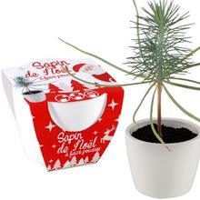 Vaso in ceramica bianca 8 cm - Albero di Natale RC-032835 Radis et Capucine 1