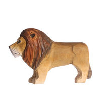 Figurina Leone in legno WU-40451 Wudimals 1