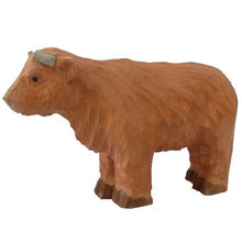 Figurina mucca dell'altopiano in legno WU-40609 Wudimals 1