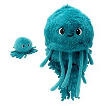 Peluche mamma medusa e il suo bambino blu DE75900 Les Déglingos 1