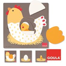 Puzzle uovo di gallina pulcino GO53027-4036 Goula 1