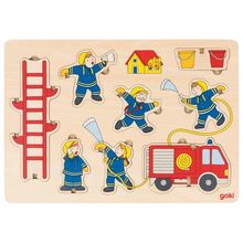 Puzzle di impilamento dei pompieri GK57471 Goki 1