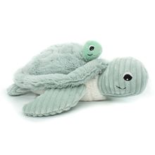 Peluche tartaruga mamma baby menta DE73503 Les Déglingos 1