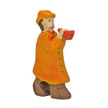 Statuina del Presepe di Natale - Pastore con flauto HZ80291 Holztiger 1