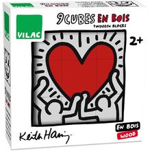 Set di 9 cubi Keith Haring V9227 Vilac 1
