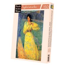Giovane donna con pavone di Aman Jean A869-150 Puzzle Michèle Wilson 1