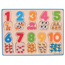 Puzzle di abbinamento numeri e colori BJ549 Bigjigs Toys 1
