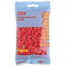 Sacchetto di 1000 perline di plastica Midi rosso HAMA-207-05 Hama 1
