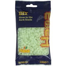 Sacchetto di 1000 perline di plastica Midi fosforescente HAMA-207-55 Hama 1