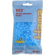 Sacchetto di 1000 perline di plastica Midi blu trasparente HAMA-207-73 Hama 1
