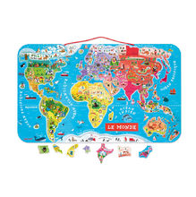 Puzzle magnetico della mappa del mondo J05500 Janod 1