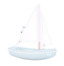 Barca Sloop verde acqua 21cm TI-N202-SLOOP-VERT-EAU Maison Tirot 1