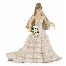 Figurina della sposa in pizzo champagne PA39071-3134 Papo 1