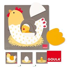 Puzzle uovo di gallina pulcino GO53027-4036 Goula 1