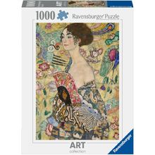 Puzzle Dama con il ventaglio Gustav Klimt 1000 pezzi RAV12001132 Ravensburger 1
